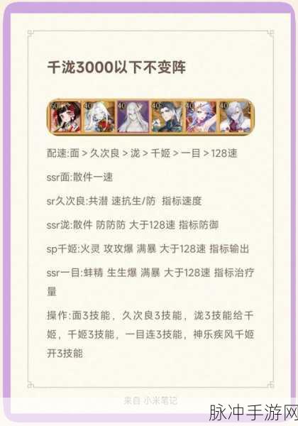 阴阳师手游SR鸩斗技阵容搭配全攻略