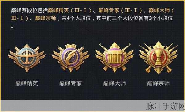 和平精英巅峰之路，深入解读巅峰精英段位