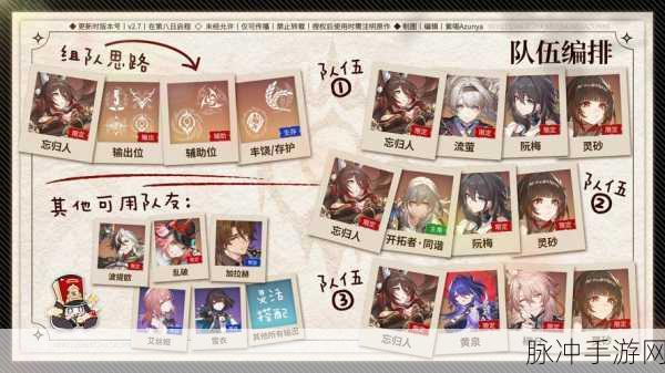 崩坏星穹铁道风系角色全方位培养攻略，角色养成配队策略全览
