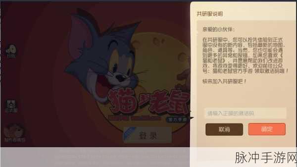 猫和老鼠手游共研服全攻略，共研服资格获取方法深度分享