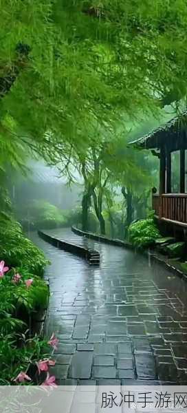 桃花洞口已是溪水潺潺是什么意思：溪水潺潺流淌，桃花洞口景色怡人如诗