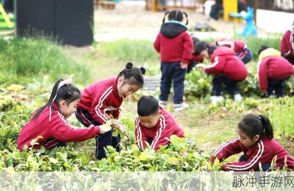 校园学生拔萝卜生猴子：校园趣味活动：学生们齐心拔萝卜，欢笑声中生猴子！