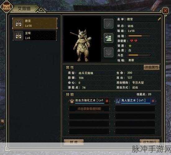 怪物猎人OL,艾露猫选择攻略与攻击方式详解