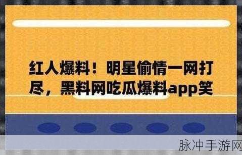 吃瓜黑料app：“揭秘娱乐圈：吃瓜黑料APP带你了解明星背后的秘密”