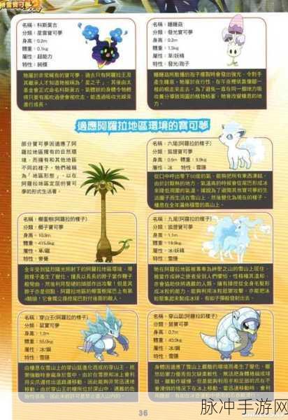 口袋妖怪究极之月精灵列表：《口袋妖怪究极之月》全新精灵列表及详细解析攻略