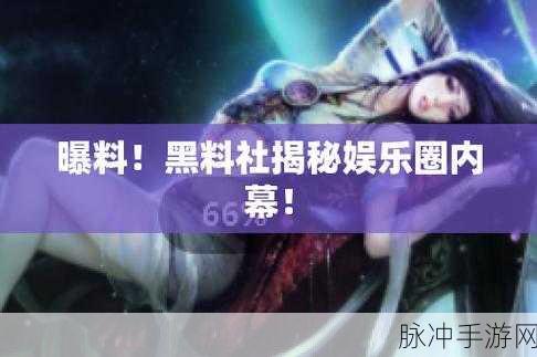 黑料吃瓜每日大赛：“每日黑料大赛：揭秘娱乐圈背后的不为人知故事”