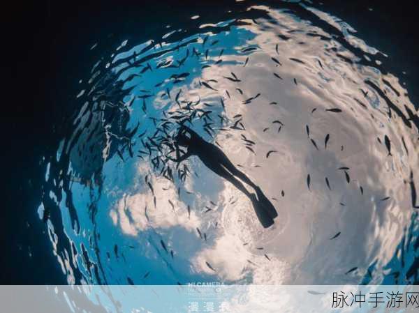 两人 上面2人 下边水：两人并肩而立，水下世界的奇妙探险