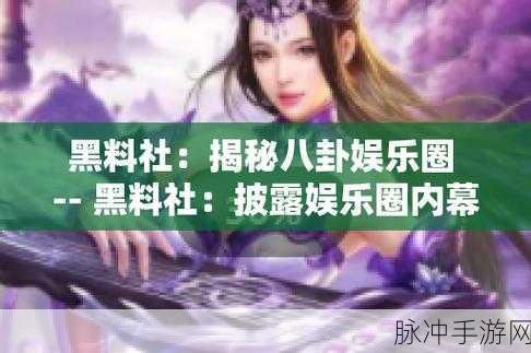 17.爆料：揭秘娱乐圈内幕：那些你不知道的爆料与真相