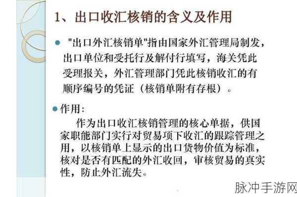 出口收汇网上核销申报系统：优化升级出口收汇网上核销申报系统以提升用户体验