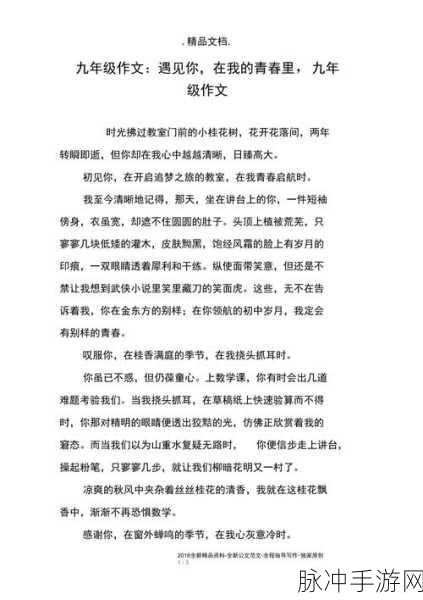 我九年级这么大有图宝宝知道：探索九年级的成长之路，开启知识的新篇章