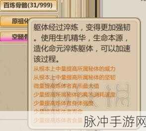 了不起的修仙模拟 体修：修仙模拟：体修之路的传奇与挑战
