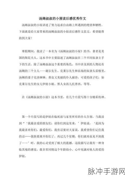 汤姆叔叔2024最新网名：汤姆叔叔2024：追逐梦想，勇敢前行的旅程与故事