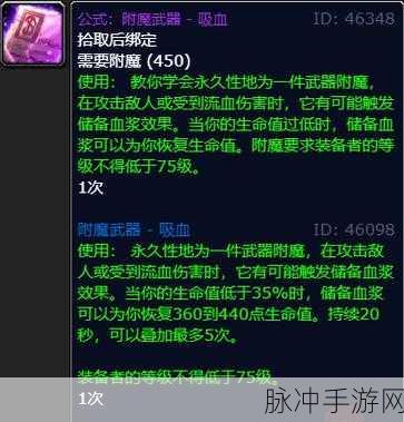 wlk战士pvp附魔：提升wlk战士pvp实力的附魔策略与技巧解析