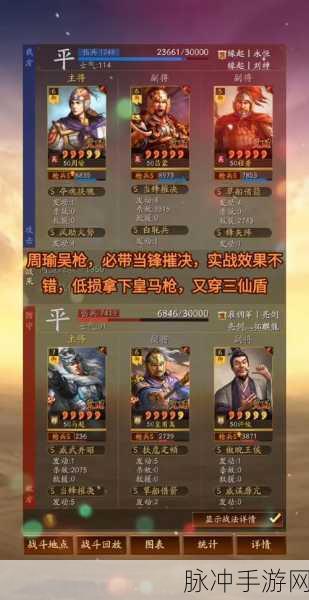 三国志战略版，当锋摧决队伍搭配全解析