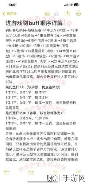 欢乐钓鱼大师，全方位解析 Buff 秘籍