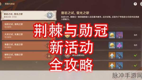 原神荆棘与勋冠第五关满星秘籍大公开