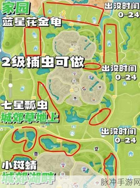 心动小镇彩虹天捕虫绝佳位置大揭秘