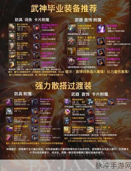 地下城与勇士手游自选史诗装备推荐,哪些SS最适合你的职业搭配?