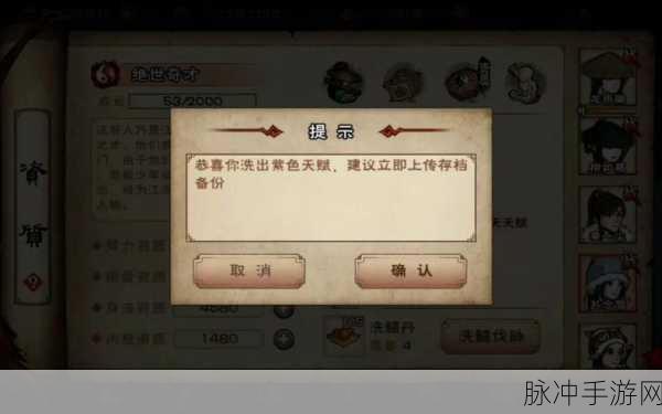 烟雨江湖手游秘籍，无限置换攻略大揭秘