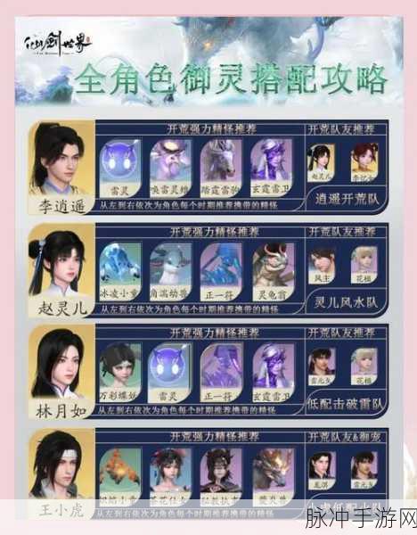 新仙剑奇侠传手游新版本御灵搭配全攻略