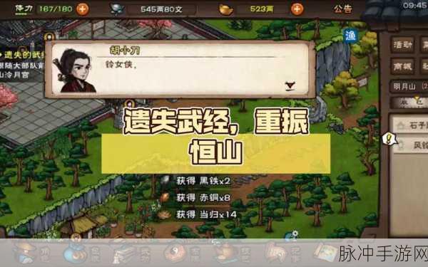 烟雨江湖恒山之危通关秘籍大揭秘