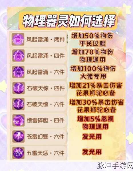 梦幻西游手游普陀器灵选择全攻略