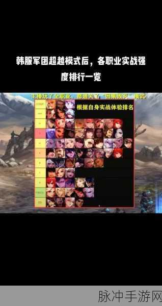 DNF 手游韩服,职业强度大揭秘与排序攻略