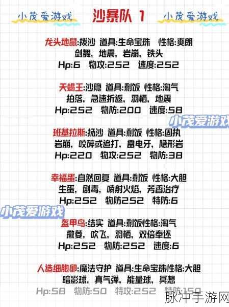 口袋妖怪策略巅峰，呆呆王配招全面解析