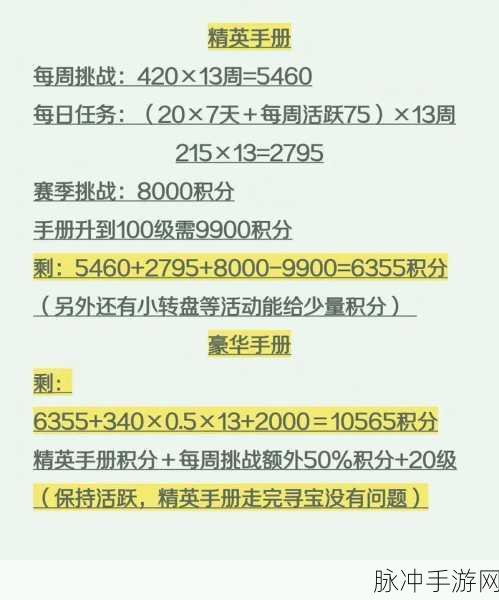 和平精英赛季手册攻略,豪华与普通手册积分差异详解