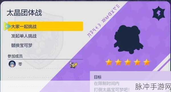 宝可梦朱紫攻略,单人挑战六星太晶团战顶尖宝可梦推荐