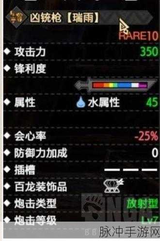 怪物猎人崛起曙光DLC,铳枪风雷合一高效配装策略与全攻略指南