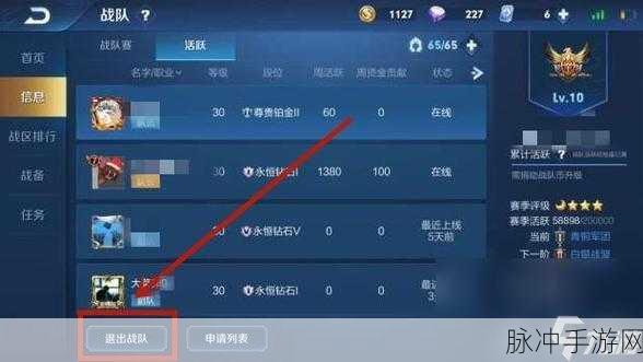 王者荣耀战队管理深度解析，退出战队CD时长全攻略
