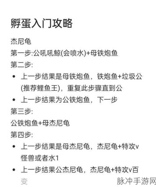 口袋妖怪XY孵蛋全攻略,专业术语详解