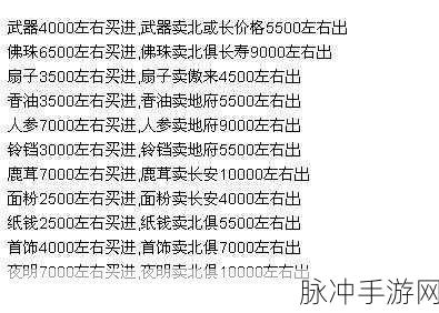 梦幻西游新区跑商全攻略，揭秘一票帮贡奖励与高效跑商技巧