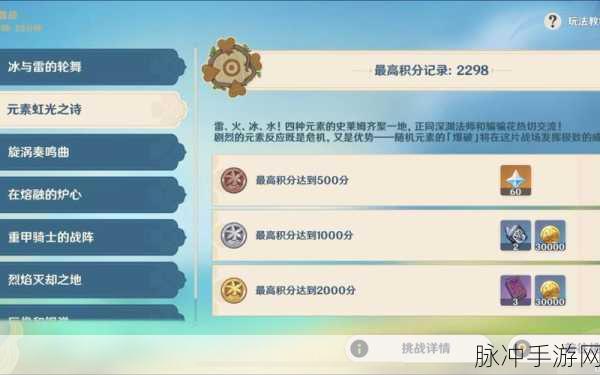 原神元素虹光之诗全面攻略及阵容推荐