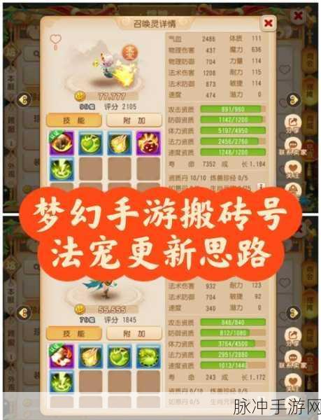 梦幻西游手游深度攻略，合宠资质的秘密与惊喜