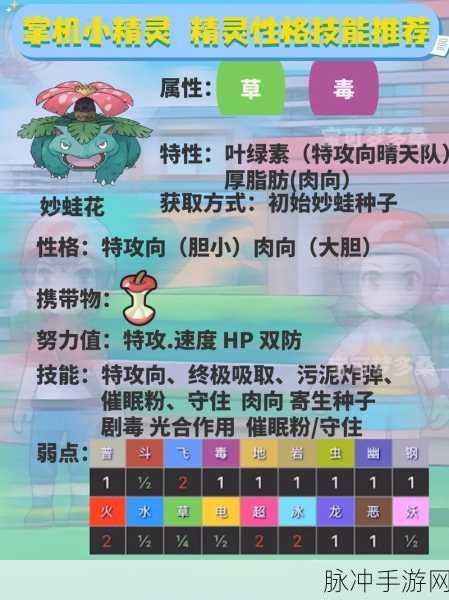 宝可梦探险寻宝，走路草全面解析与技能属性图鉴