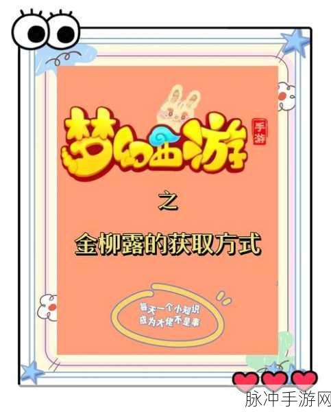 梦幻西游手游金柳露获取攻略,全面剖析金柳露获取方法与实战技巧