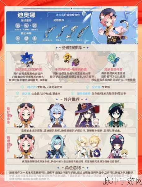 原神手游资讯，迪奥娜角色突破材料与天赋培养素材全攻略
