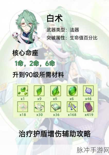 原神白术武器与圣遗物最优抉择指南