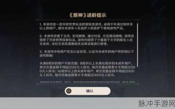 原神未成年限制解除全攻略，合法途径与注意事项详解