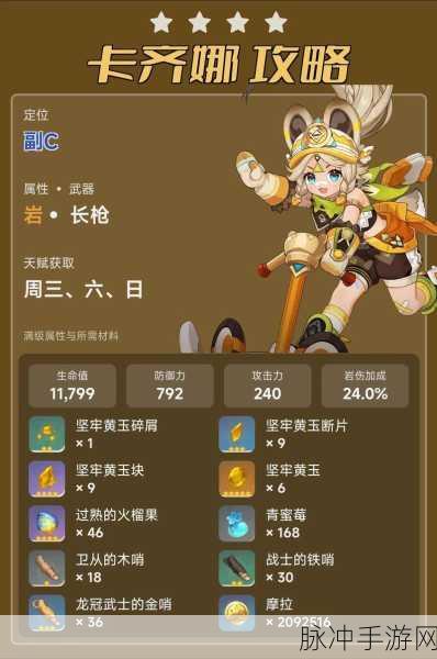 原神卡齐娜圣遗物搭配深度攻略