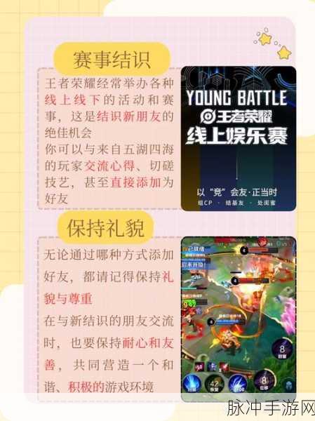 王者荣耀中如何与小伙伴建立并管理多样化的游戏关系指南