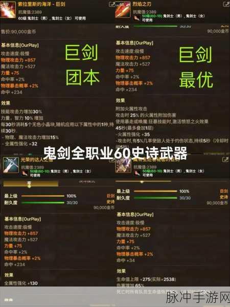 DNF玩家必看，全面解析自制史诗武器，哪个特效最为强大实用？