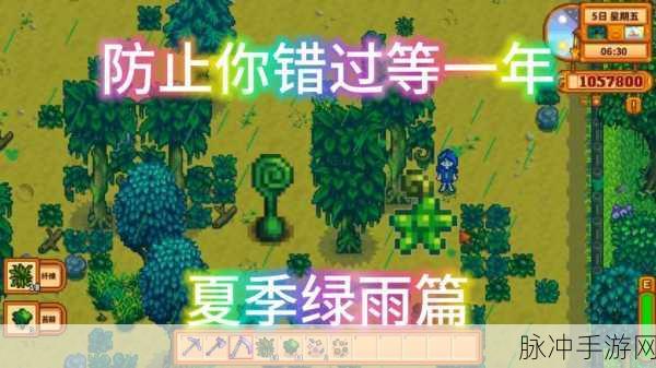 星露谷物语,揭秘绿色雨的神秘触发机制与奇妙体验