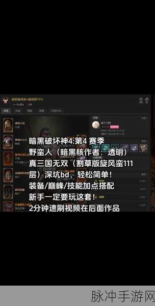 暗黑黎明高手进阶,巡游者最新技能选择与搭配全攻略