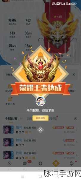 王者荣耀高手秘籍,揭秘心态直播间ID与上分攻略