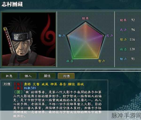 火影忍者手游深度解析,志村团藏技能全攻略