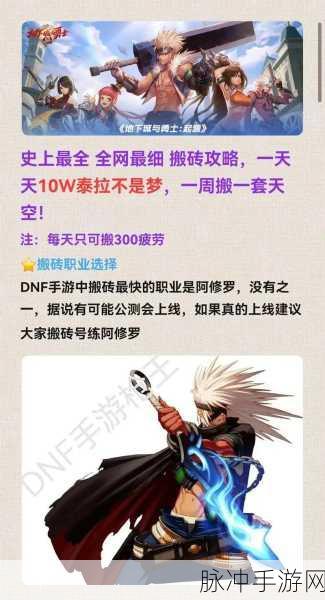 DNF类手游,深度解析其非凡魅力与运营攻略