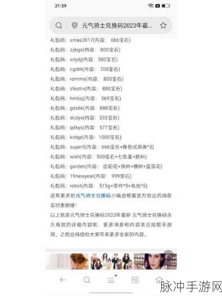 元气骑士前传兑换码全攻略，解锁丰厚礼包码大全
